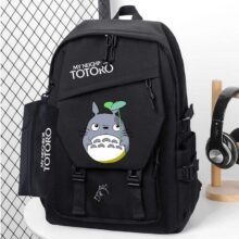 Anime My Neighbor Totoro Kawaii Black Backpack Anime My Neighbor Totoro Kawaii Black Backpack