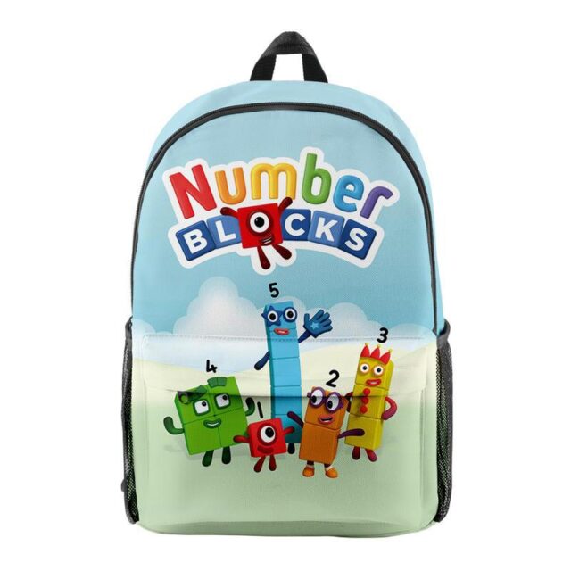 3D Game Numberblocks Kawaii Backpack For Kids - KawaiiMerch.com