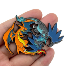 Cartoon Pokemon Mega Charizard X And Y Kawaii Enamel Pin Cartoon Pokemon Mega Charizard X And Y Kawaii Enamel Pin