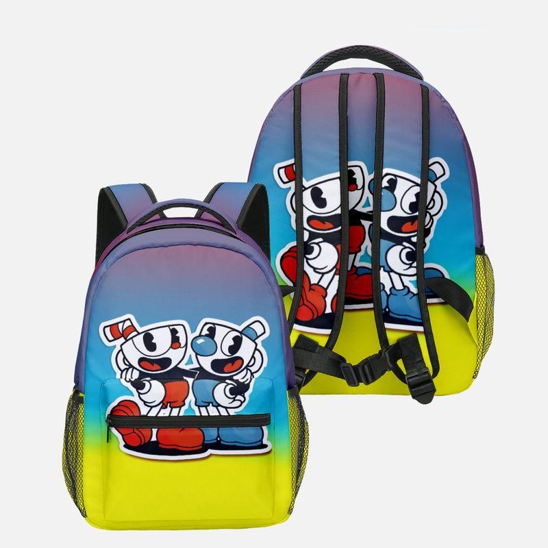 Japan Anime Cuphead Backpack 3D Printed Boys Girls Cartoon  Oxford Waterproof Schoolbag Children Students Laptop Backpack