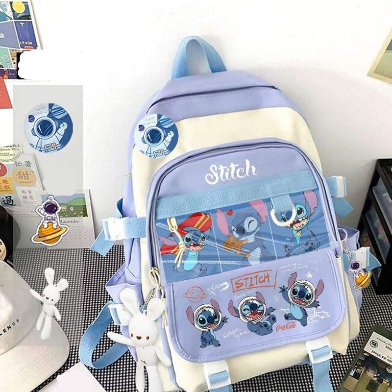 Disney Stitch Large-capacity Schoolbag Male and Female Students Interstellar Baby High School Student Backpack Cute Backpack