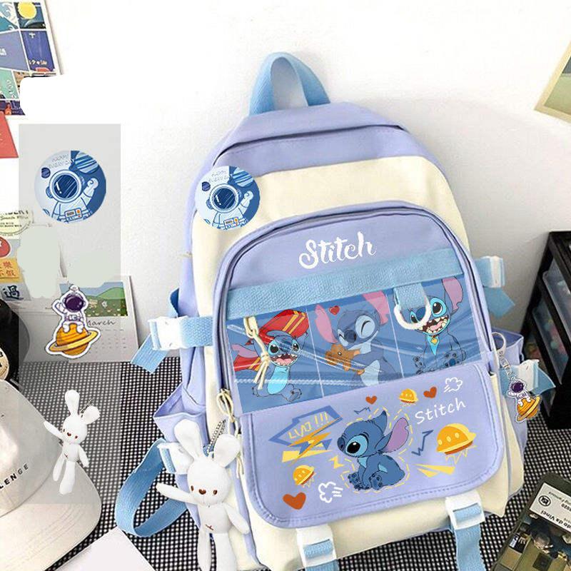 Disney Stitch Large-capacity Schoolbag Male and Female Students Interstellar Baby High School Student Backpack Cute Backpack