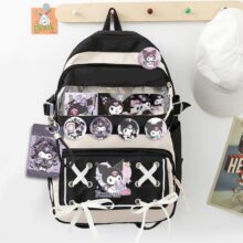 Sanrio Cartoon Waterproof Backpack – Kuromi Sanrio Cartoon Waterproof Backpack - Kuromi