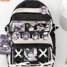 Kawaii Sanrio Plush Backpack – Kuromi Kawaii Sanrio Plush Backpack - Kuromi
