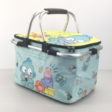 Kawaii Cartoon Hangyodon Canvas Picnic Basket Kawaii Cartoon Hangyodon Canvas Picnic Basket