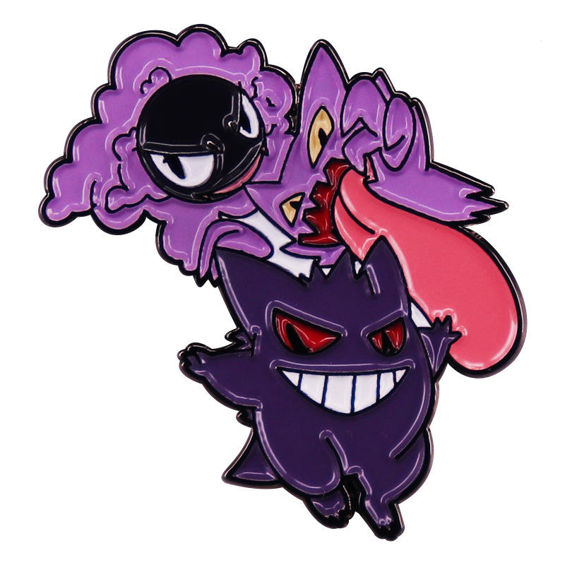 Kawaii Cartoon Pokemon Gengar Gastly Haunter Enamel Pin Kawaii Cartoon Pokemon Gengar Gastly Haunter Enamel Pin