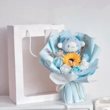 Kawaii Cartoon Cinnamoroll Cotton Bouquet With Bag Kawaii Cartoon Cinnamoroll Cotton Bouquet With Bag