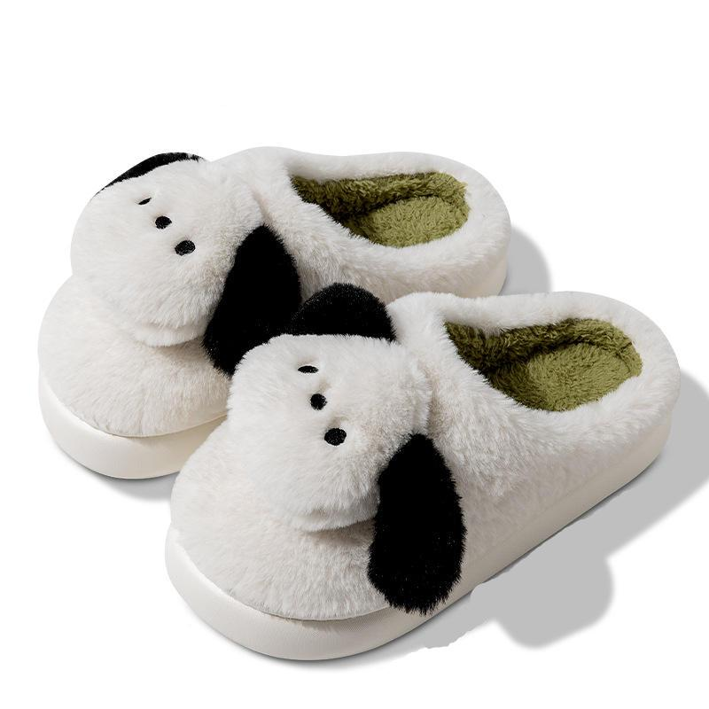 Kawaii Cartoon Pochacco Soft Plush Shoes