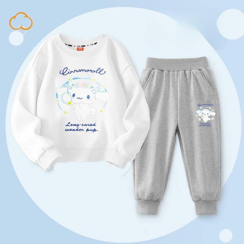 Sanrio Kawaii Cinnamoroll Cartoon Hoodie Sweatpants - KawaiiMerch.com