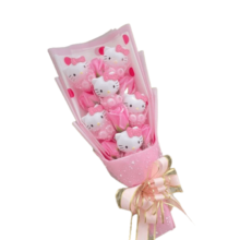 Rose With Kawaii Hello Kitty Plush Toy Bouquet Rose With Kawaii Hello Kitty Plush Toy Bouquet