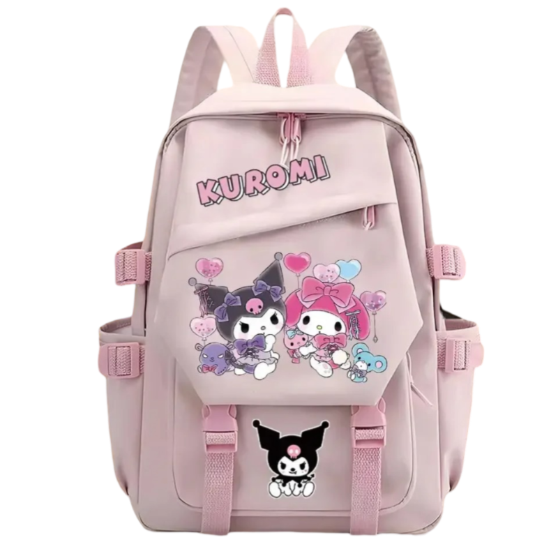 Cartoon Kuromi And My Melody Pink Backpack Cartoon Kuromi And My Melody Pink Backpack