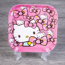 New Sanrio HelloKitty MyMelody Tableware Kawaii Anime Melamine Imitation Ceramic Kitchen Children’s Cake Plate Anti Shatter Tray New Sanrio HelloKitty MyMelody Tableware Kawaii Anime Melamine Imitation Ceramic Kitchen Children's Cake Plate Anti Shatter Tray