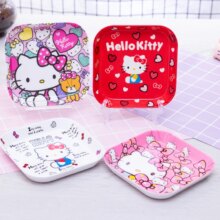 New Sanrio HelloKitty MyMelody Tableware Kawaii Anime Melamine Imitation Ceramic Kitchen Children’s Cake Plate Anti Shatter Tray New Sanrio HelloKitty MyMelody Tableware Kawaii Anime Melamine Imitation Ceramic Kitchen Children's Cake Plate Anti Shatter Tray