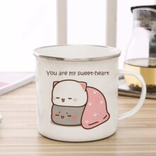 Kawaii Cartoon Mochi Peach And Goma Cup Kawaii Cartoon Mochi Peach And Goma Cup
