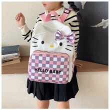 Miniso Hello Kitty New Women’s Backpack Fashionable High Quality Girls’ Backpack Cartoon Large Capacity Children’s Backpack Miniso Hello Kitty New Women's Backpack Fashionable High Quality Girls' Backpack Cartoon Large Capacity Children's Backpack