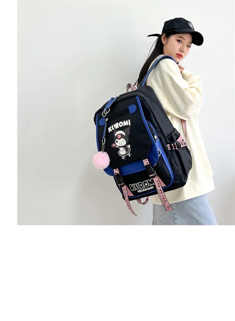 Cartoon Kuromi Student Kawaii Backpack