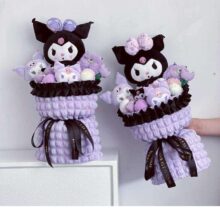 Sanrio Kuromi Cinnamoroll Series Creative Plush Flower Bouquet Stuffed Doll Toys Couple Anniversary Girlfriend Birthday Gifts – Purple Kuromi Sanrio Kuromi Cinnamoroll Series Creative Plush Flower Bouquet Stuffed Doll Toys Couple Anniversary Girlfriend Birthday Gifts - Purple Kuromi