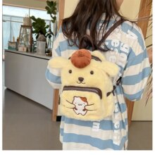 Hello Kitty Kulomi Cartoons Backpack Sanrio Cute Cat Plush School Bag 18x25x12cm Soft Shoulder Handbag Girls Birthday Gifts – 2 Hello Kitty Kulomi Cartoons Backpack Sanrio Cute Cat Plush School Bag 18x25x12cm Soft Shoulder Handbag Girls Birthday Gifts - 2