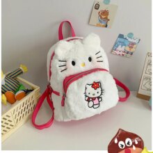 Hello Kitty Kulomi Cartoons Backpack Sanrio Cute Cat Plush School Bag 18x25x12cm Soft Shoulder Handbag Girls Birthday Gifts – 3 Hello Kitty Kulomi Cartoons Backpack Sanrio Cute Cat Plush School Bag 18x25x12cm Soft Shoulder Handbag Girls Birthday Gifts - 3