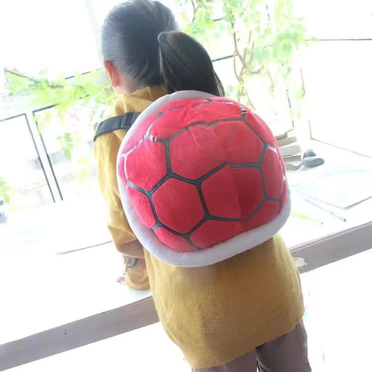 30x28cm Mario Turtle Shell Plush Kawaii Backpack