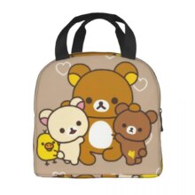Rilakkuma Design Insulated Lunch Bag for Outdoor Picnic Cartoon Characters Waterproof Cooler Thermal Bento Box Women Children Rilakkuma Design Insulated Lunch Bag for Outdoor Picnic Cartoon Characters Waterproof Cooler Thermal Bento Box Women Children