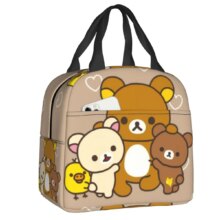Rilakkuma Design Insulated Lunch Bag for Outdoor Picnic Cartoon Characters Waterproof Cooler Thermal Bento Box Women Children Rilakkuma Design Insulated Lunch Bag for Outdoor Picnic Cartoon Characters Waterproof Cooler Thermal Bento Box Women Children