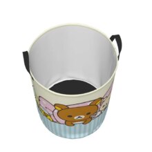 Kawaii Cartoon Rilakkuma Bear Laundry Basket Foldable Toy Clothes Hamper Storage Bin for Kids Nursery Kawaii Cartoon Rilakkuma Bear Laundry Basket Foldable Toy Clothes Hamper Storage Bin for Kids Nursery
