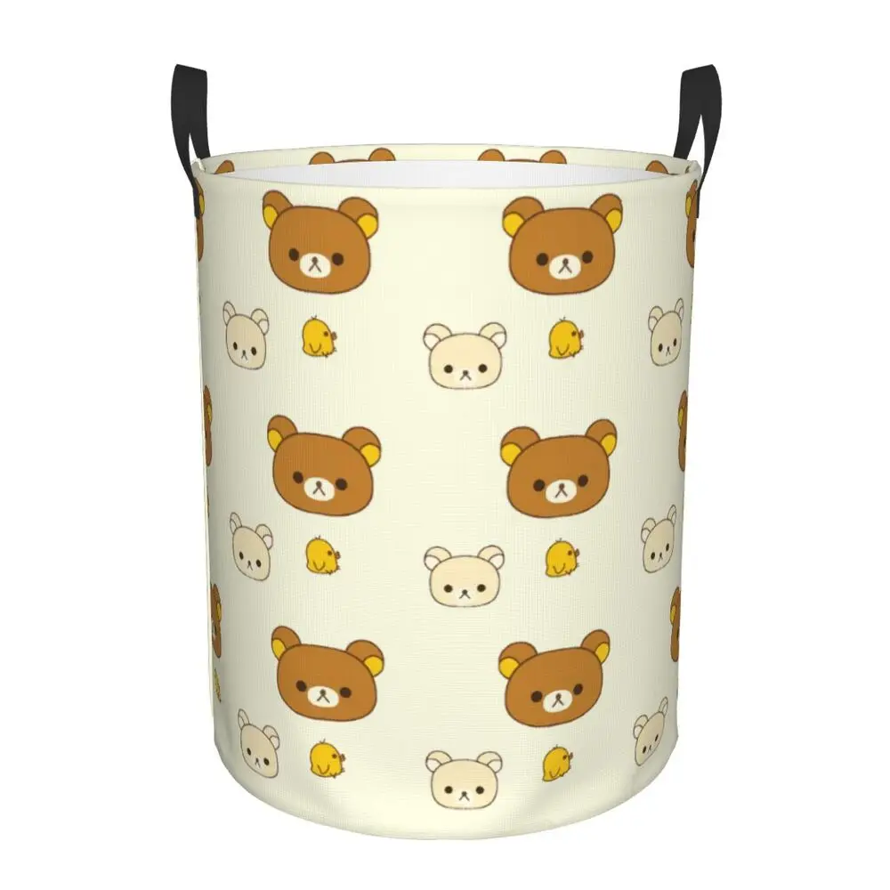 Kawaii Cartoon Rilakkuma Bear Laundry Basket