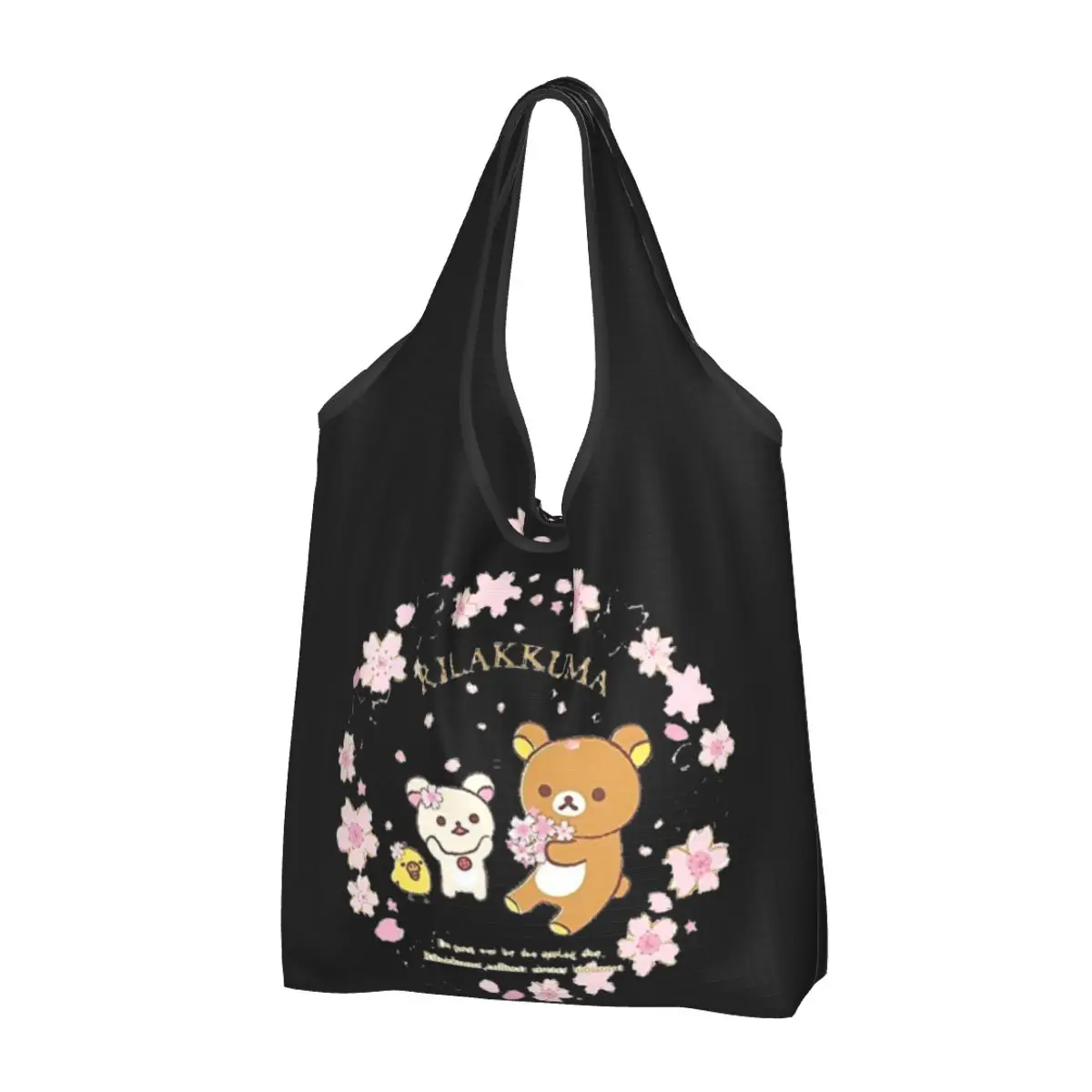 Kawaii Cartoon Rilakkuma Sakura Cherry Blossom Grocery Bag