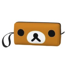 Rilakkuma Face Large Makeup Bag Zipper Pouch Travel Cosmetic Bags Storage Bag for Women Rilakkuma Face Large Makeup Bag Zipper Pouch Travel Cosmetic Bags Storage Bag for Women