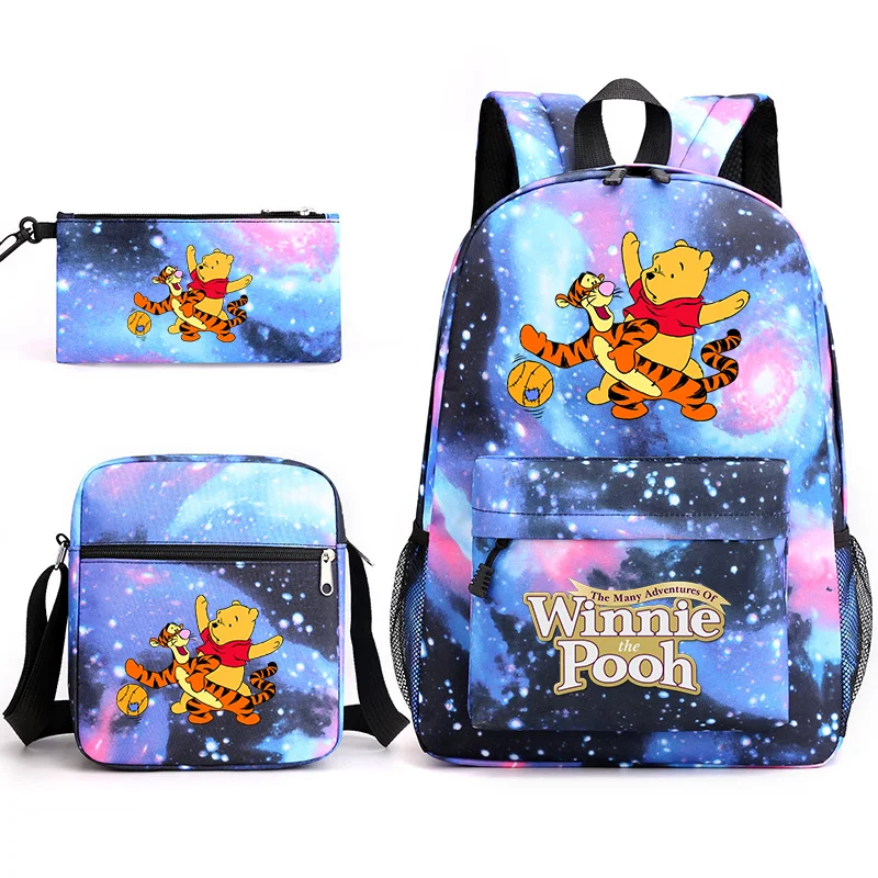 3Pcs Winnie The Pooh School Bag And Lunch Bag With Pencil Case 