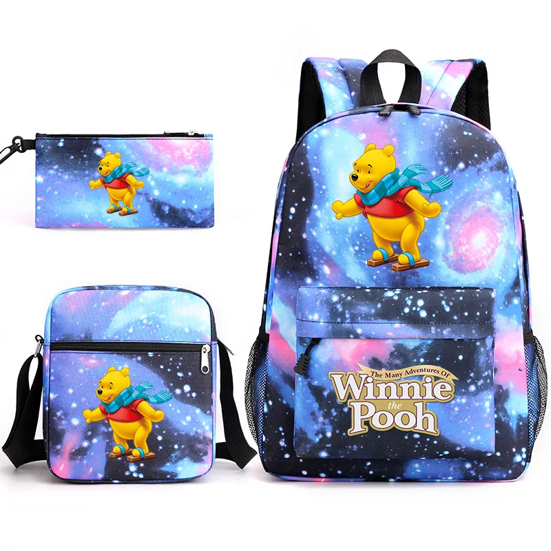 3Pcs Winnie The Pooh School Bag And Lunch Bag With Pencil Case 