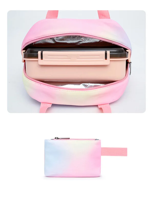 3Pcs Sanrio Kawaii Hello Kitty Backpack With Lunch Bag And Pencil Case