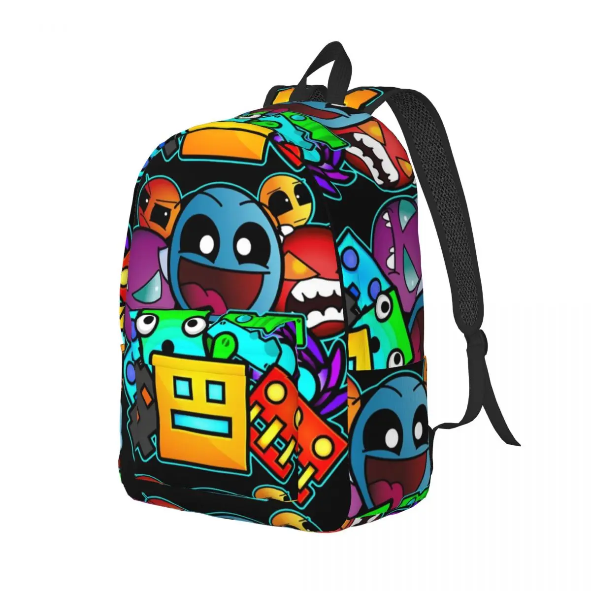 Kawaii Geometry Cube Gaming Dash School Bag