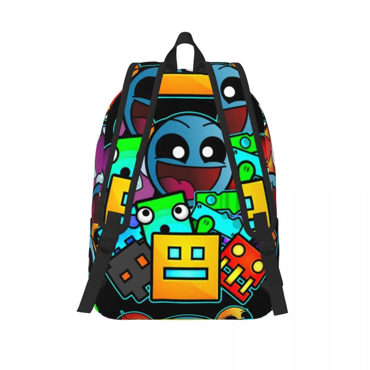 Kawaii Geometry Cube Gaming Dash School Bag