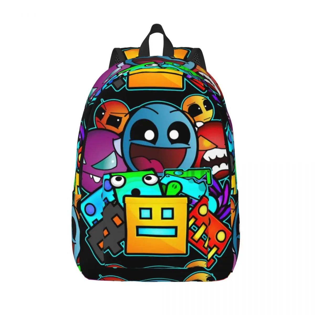 Kawaii Geometry Cube Gaming Dash School Bag