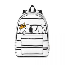 Snoopy Woodstock Cartoon Stripe Backpack for Men Women Teenage Student Hiking Travel Daypack Laptop Computer Canvas Bags Pocket Snoopy Woodstock Cartoon Stripe Backpack for Men Women Teenage Student Hiking Travel Daypack Laptop Computer Canvas Bags Pocket