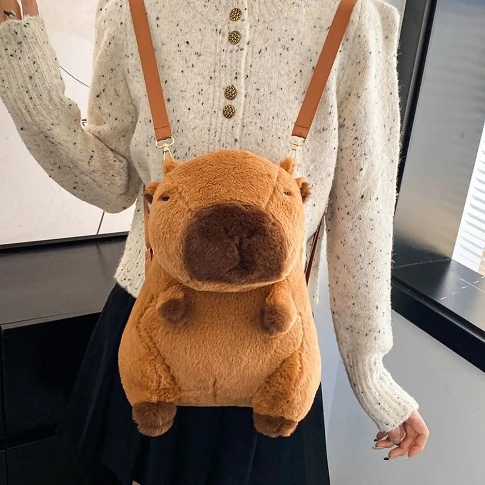 Kawaii Animal Capybara Soft Plush Backpack Kawaii Animal Capybara Soft Plush Backpack