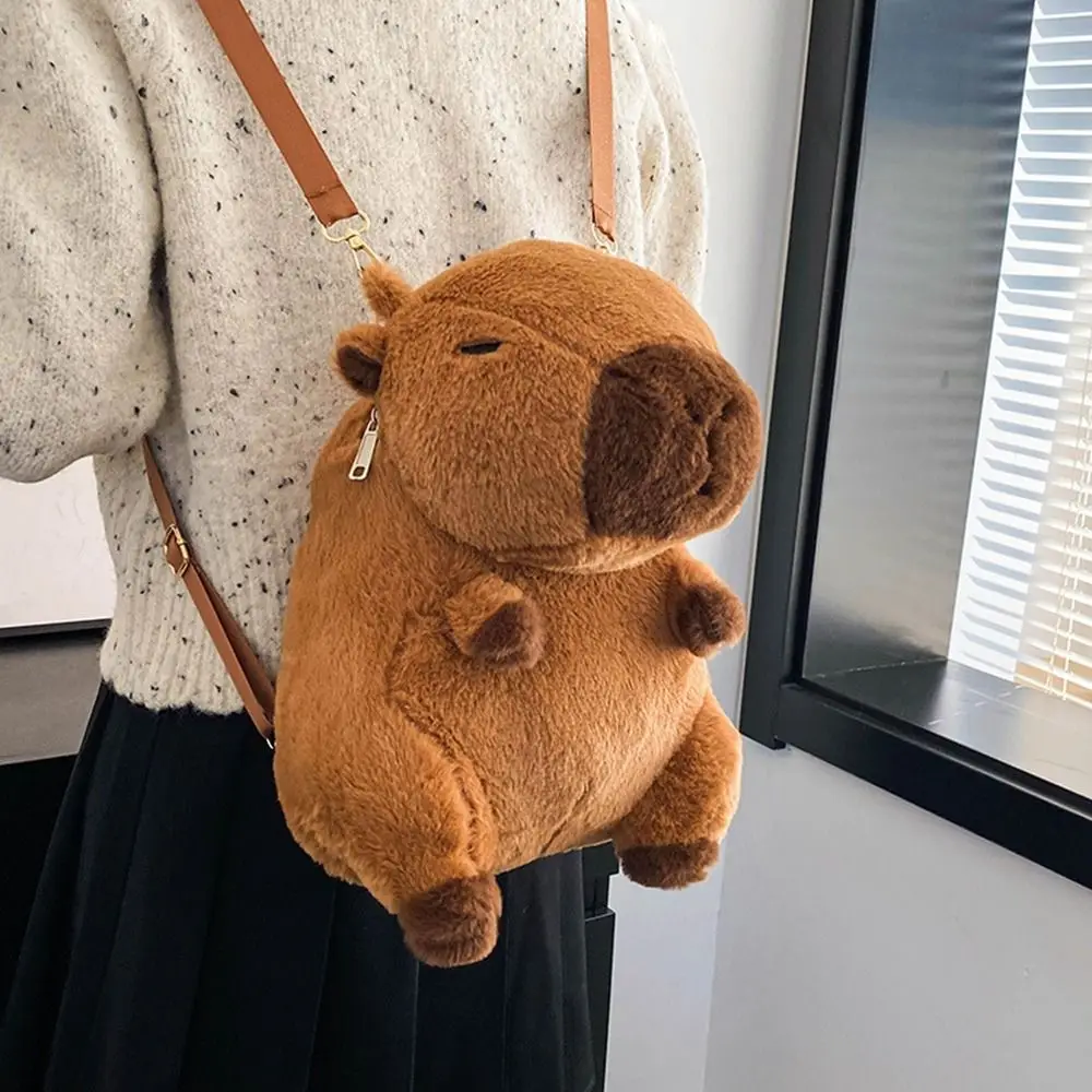 Kawaii Animal Capybara Soft Plush Backpack Kawaii Animal Capybara Soft Plush Backpack