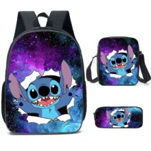 MINISO Disney Anime Cartoon Stitch Stitch Three-piece School Bag Primary and Secondary School Students Backpack Backpack MINISO Disney Anime Cartoon Stitch Stitch Three-piece School Bag Primary and Secondary School Students Backpack Backpack
