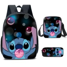 MINISO Disney Anime Cartoon Stitch Stitch Three-piece School Bag Primary and Secondary School Students Backpack Backpack MINISO Disney Anime Cartoon Stitch Stitch Three-piece School Bag Primary and Secondary School Students Backpack Backpack