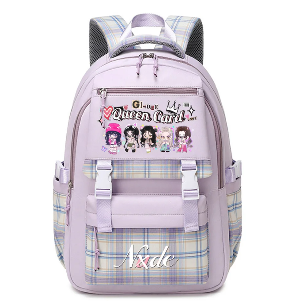Kawaii Anime Gi-dle Queen Girls Backpack
