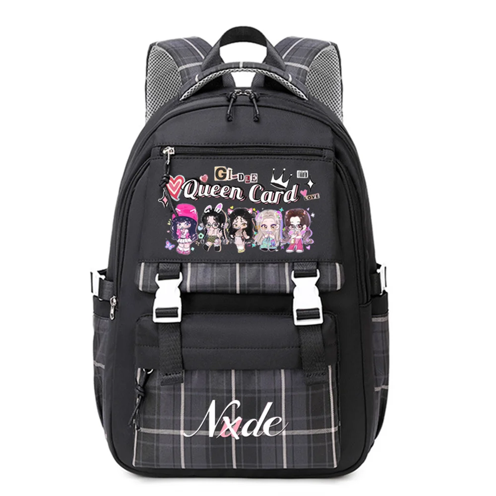 Kawaii Anime Gi-dle Queen Girls Backpack