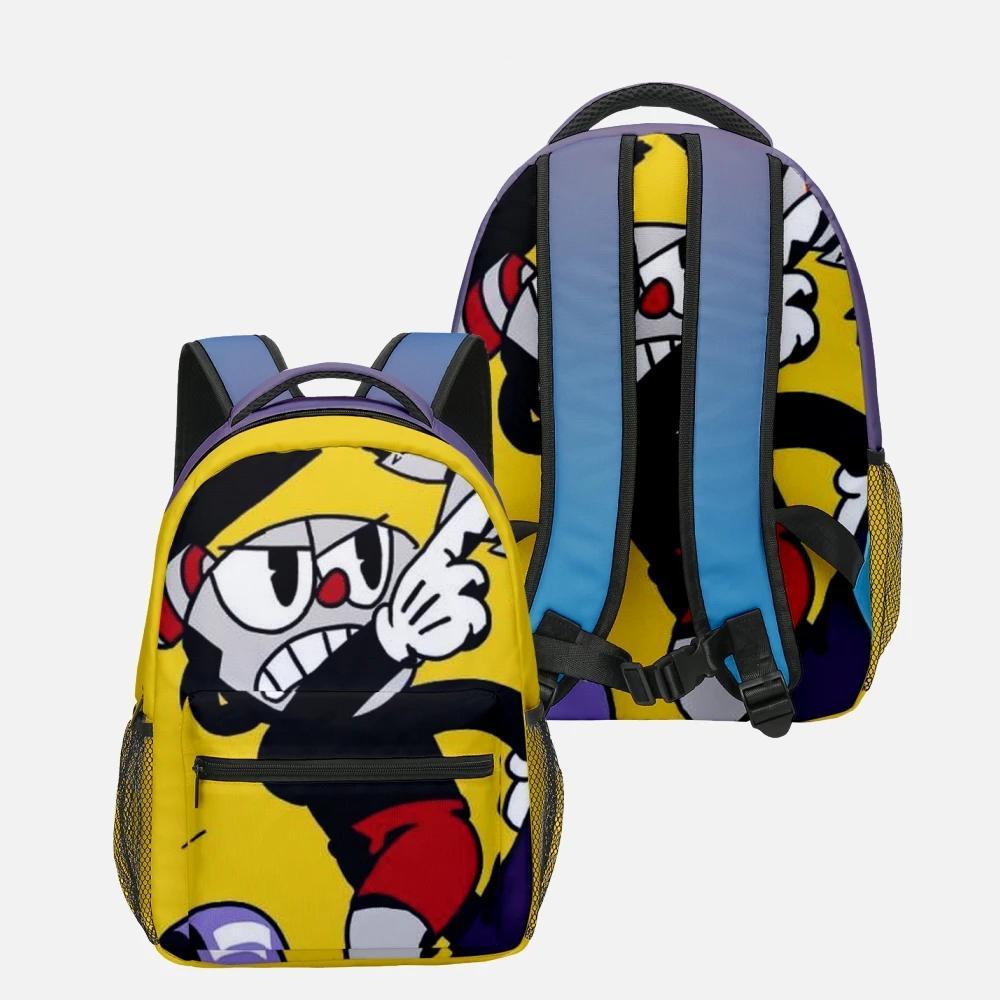 Kawaii Cartoon Cuphead Oxford Backpack