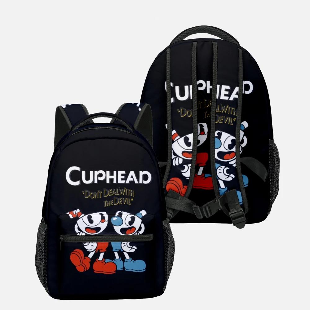 Kawaii Cartoon Cuphead Oxford Backpack