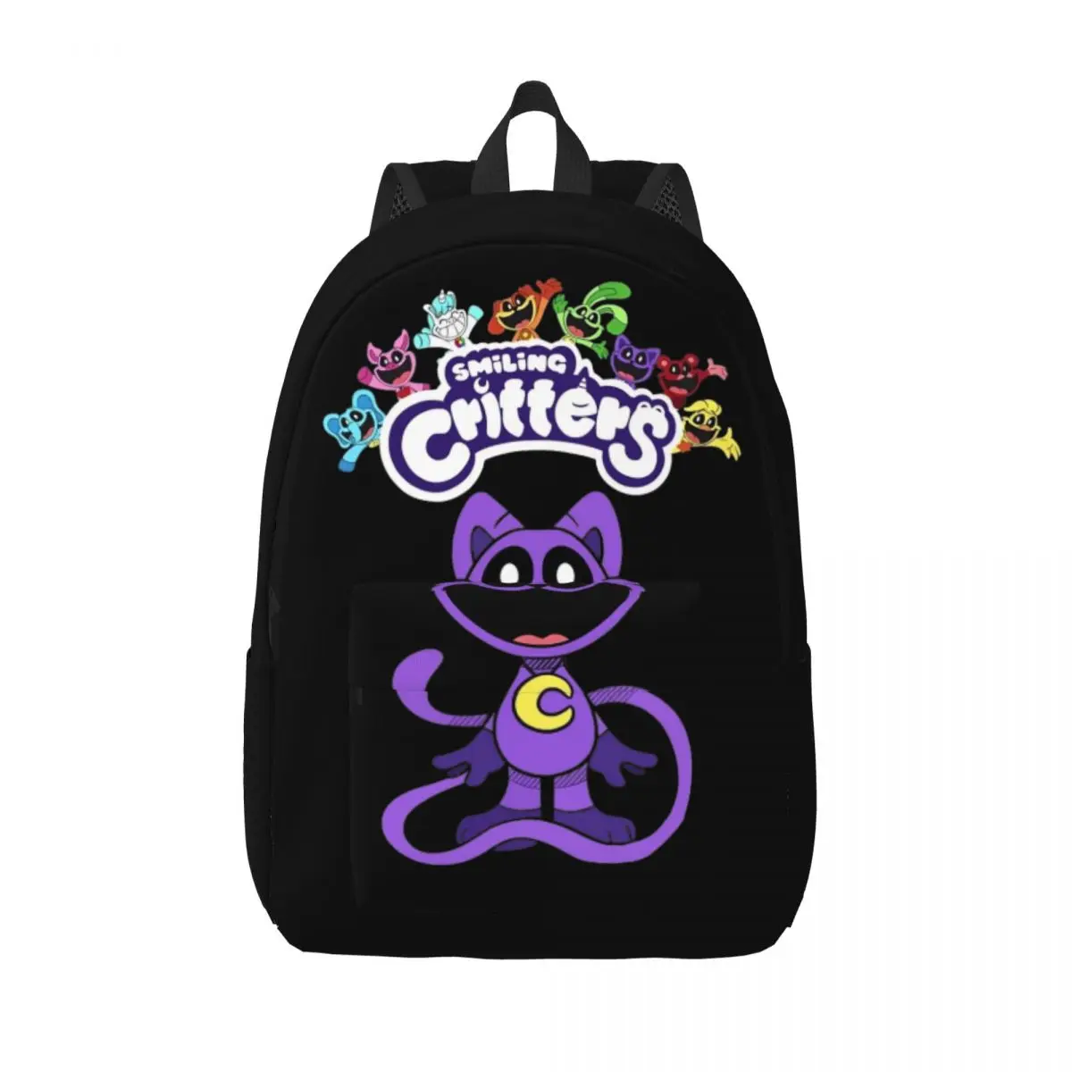 Cartoon Kawaii Smiling Critters Canvas Backpack