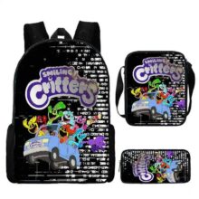 3 Pcs Set of Smiling Critters Backpack ,Shoulder Bags ,Pencil Bags ,Cartoon School Bags for Boys Girls,Amine Games Book Bags 3 Pcs Set of Smiling Critters Backpack ,Shoulder Bags ,Pencil Bags ,Cartoon School Bags for Boys Girls,Amine Games Book Bags