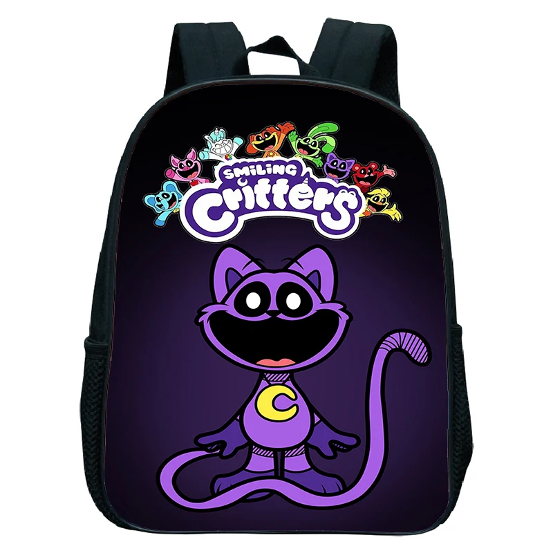 Kawaii Cartoon Smiling Critters Print Backpack