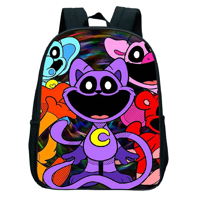 Kawaii Cartoon Smiling Critters Print Backpack