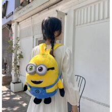 Minions Movie Plush Schoolbag Backpack Hot Cartoon Minions Lovely Hip Bag Anime Cute Big Eyes Plushie Bag Child New Year Gifts Minions Movie Plush Schoolbag Backpack Hot Cartoon Minions Lovely Hip Bag Anime Cute Big Eyes Plushie Bag Child New Year Gifts